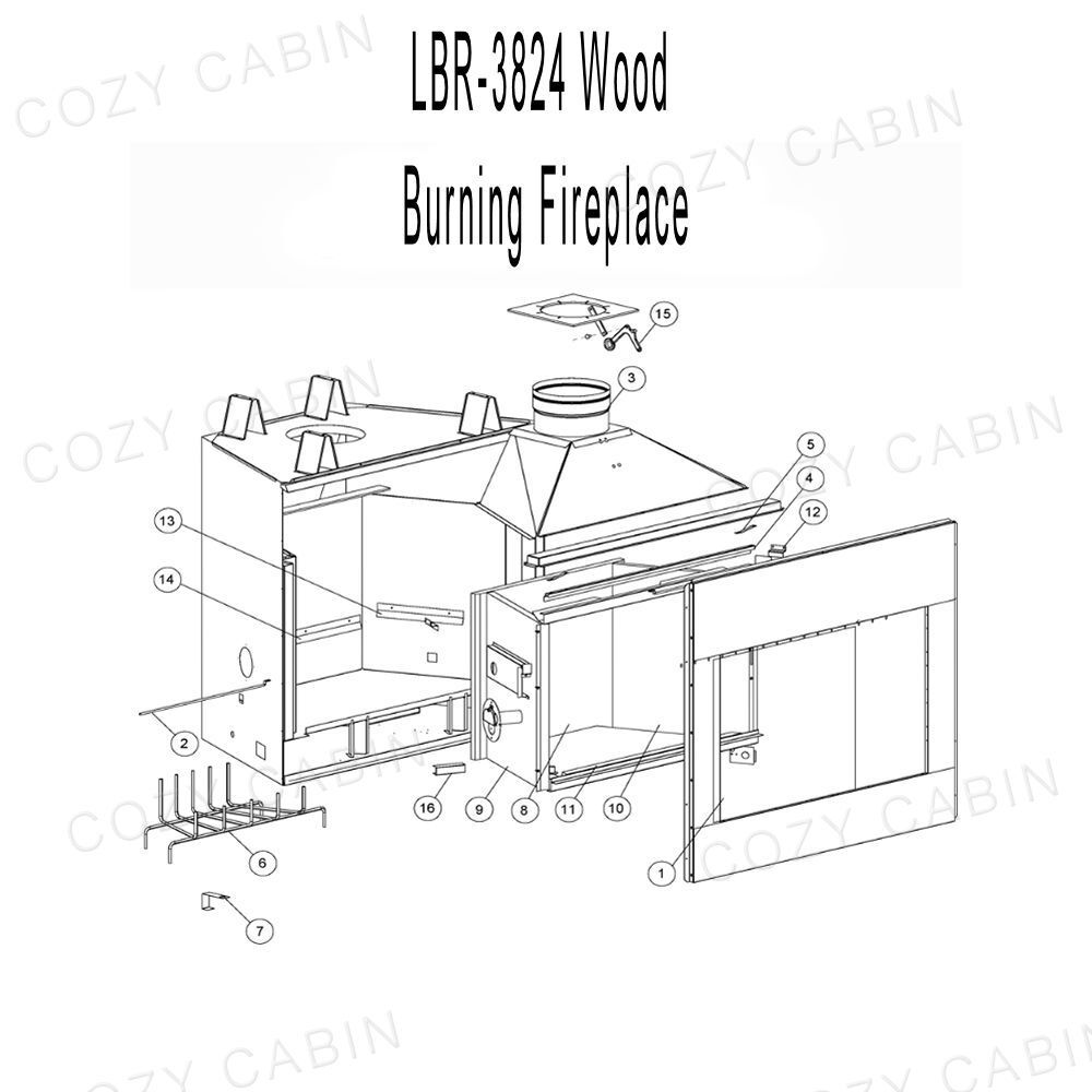 Elite Series LBR Traditional Wood Burning Fireplace (LBR-3824) #LBR-3824